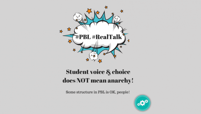 Student voice and choice does not mean anarchy.