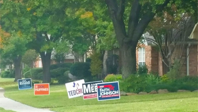 Political Signs in Texas Political Signs in Texas